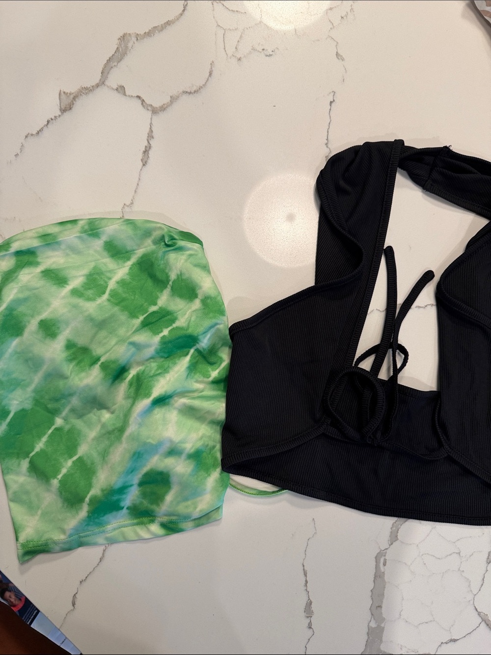 Shein Mixed Women's Tops  Bundle - Beige, Black, Blue, Green. 9 pieces Sz S/4 - Picture 16 of 17